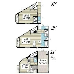 亀有駅 徒歩11分 1-3階の物件間取画像